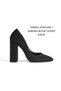 "Stiletto" Black Suede Pointed Toe Closed High 11 cm Covered Heel New Season - 2