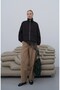 Women's Stand Collar Double Zipper Lined Jacket - 2