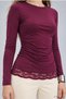 Lace Skirt Blouse 6180 Plum - 3