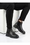 Men's Black Genuine Leather Non-Slip Sole Chelsea Boots - 2