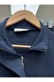 Dilcan Side Striped Waist-Tightening Pique Set-Ml1009 Navy Blue - 6