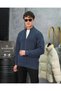 High Quality Knitted Pattern Zippered Knitwear Cardigan - 4