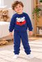 Boy's Tiger Printed Fleece Top and Bottom Set, Plush Soft Winter Set of 2 - 3