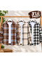 Men's Set of 3 Plaid Pattern Lumberjack Shirts