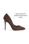 "Stiletto" Brown Suede Pointed Closed 11 cm High Thin Heel New Season - 2