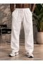 Men's 2-Piece Linen Trousers Light Gray - White - 2