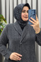 Women's Clothing Plus Size Chenille Fabric Overcoat - 4