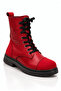 Genuine Leather Women's Zippered Lace-Up Boots Model Name: Neith - 2