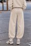 Elastic Waist Lace-Up Jogger Women's Sweatpants with Sewing Detail and Elastic Cuffs - 3