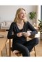 Women's V-Neck Buttoned Grass Stitched High Waist Knitwear Two-Piece Set