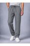 Men's Smoked 3-Strand Sweatpants Baggy Wide Leg Winter Cotton Combed Cotton with Fleece Inside