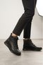 5001 Women's Genuine Leather Casual Flat Boots - 2