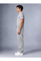 Men's Gray 3-Strand Sweatpants Baggy Wide Leg Winter Cotton Combed Cotton with Fleece Inside - 3