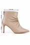 Helen Series Cream Pointed Toe Heeled Back Zipper Stylish Elegant Ankle Casual Women's Boots - 5
