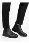 Men's black genuine leather non-slip sole daily boots - 3