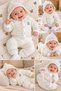 6 Months Baby Boy Hooded Knitwear Set – Knitted Cardigan Tracksuit - 3