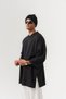 Vslit V-Neck Oversized Men's Sweatshirt with Slit Detail at the Hem