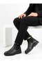 Men's black genuine leather non-slip sole daily boots - 2