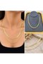 💎   Premium Shiny and Stylish Gold Color Double Chain Women's 316L Steel Necklace (45 cm)