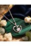 316L Steel Chain Silver Color Heart Stone Model Necklace