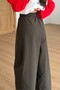 Brown Olive Checked Pants with Elastic Waist Per51473 - 4