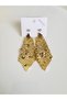 Abiye Gold Dangle Earrings and Single Stone Double Earrings 9 cm - 3