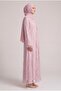 Blush Pink French Lace Abaya with Pockets - 3