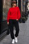 Zero-Collar Sweat Suit 2-Piece Combination Winter Model Without Printing Women's / Men's Unisex Model