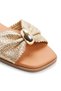 Cammiee Ladies Gold Flat Sandals - 5