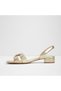 Alamaendar Ladies Gold Heeled Sandals - 3