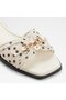 Alamassi Ladies White Flat Sandals - 5