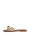 Cammiee Ladies Gold Flat Sandals - 3