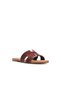Kamiko Ladies Red Flat Sandals - 4