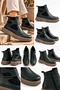 Genuine Leather Side Zipper Thick Sole Model Name: Ishtar - 4