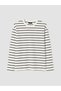Rmz Gi̇yi̇m Farkiyla Zero Roba Collar Striped Men's Sweatshirt