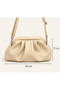 Arwen Cream Drawstring Draped Women's Hand and Shoulder Bag – Soft Formed Stylish Daily Bag - 2