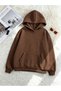 Women's Cotton 3 Thread Oversize Hooded Sweatshirt with Kangaroo Pocket - 6