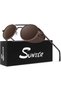 نظارات شمسية مستقطبة دائرية بتصميم ريترو على طراز ستيم بانك مع واقي جانبي طراز S92-ADVANCED POLARIZED