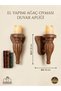 Wooden Carved Decorative Wall Sconce & Candle Holder 21X13 cm - Handmade Authentic Wall Candlestick