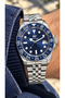 5Atm, Black Dial, Silver Color, Full Steel (Case, Strap), Phosphorescent (Night Vision), Men's Wristwatch in Stylish Box