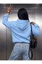 Women's Cotton 3 Thread Oversize Hooded Sweatshirt with Kangaroo Pocket - 5