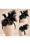 Halloween Crown Black Feathered Gothic Crown with Rose and Sequin Detail Halloween Costume Accessory - 3
