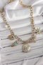316L Steel Gold Color Chain Dangle Multiple Figure Model Women's Necklace Tj-Bko9849 - 2