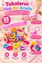Colorful Mini Hair Ties Set for Kids Girls Hair Clips Set with Carrying Bag 25 Pieces - 5