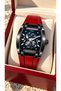 Automatic (Without Battery)-Red Silicone Cord-Steel Case-5 Atm-Men's Wristwatch in Stylish Box - 2