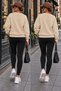 2-Piece Zero-Collar Winter Shardooned Printless Women's / Girls' Model - 2