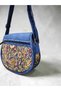 Bohemian Ethnic Patterned Blue Suede Women's Shoulder Bag - 7
