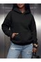 Women's Cotton 3 Thread Oversize Hooded Sweatshirt with Kangaroo Pocket - 3