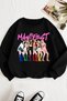 3 İplik Manifest Girls' Pink Printed Crew Neck Long Sleeve Sweatshirt - 2