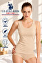 Women'S, Licensed, Uspa, 47% Modal, 47% Cotton, 6% Elastane, Wide Strap Tank Top